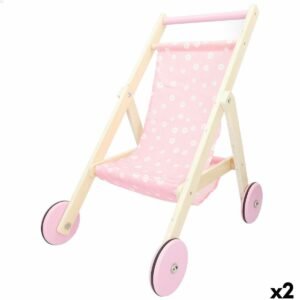 Lille Barnevogn til Dukker 33 x 44 x 51 cm (2 enheder)