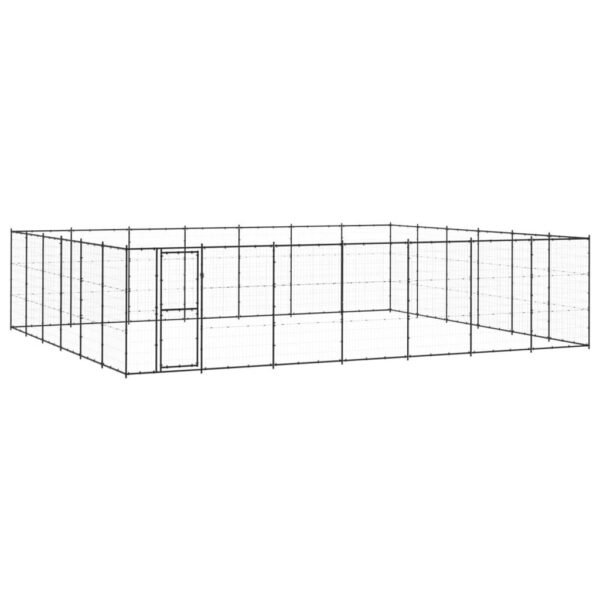 Udendørs hundebur 50,82 m² stål
