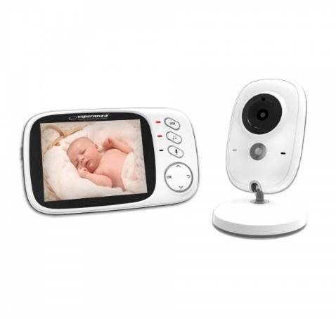 Babyalarm med video Esperanza Jacob EHM002, 50 m, hvid