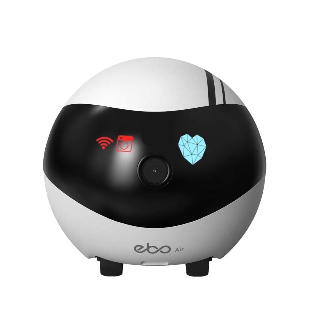 Babyalarm robot enabot Ebo Air AI, hvid/sort
