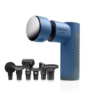 Massagepistol Medisana MG 600 sort/blå, 6 hoveder, varme