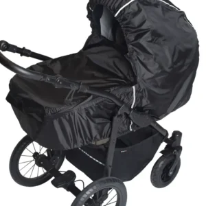 Regnslag til barnevogn m. lynlås 90-100 cm