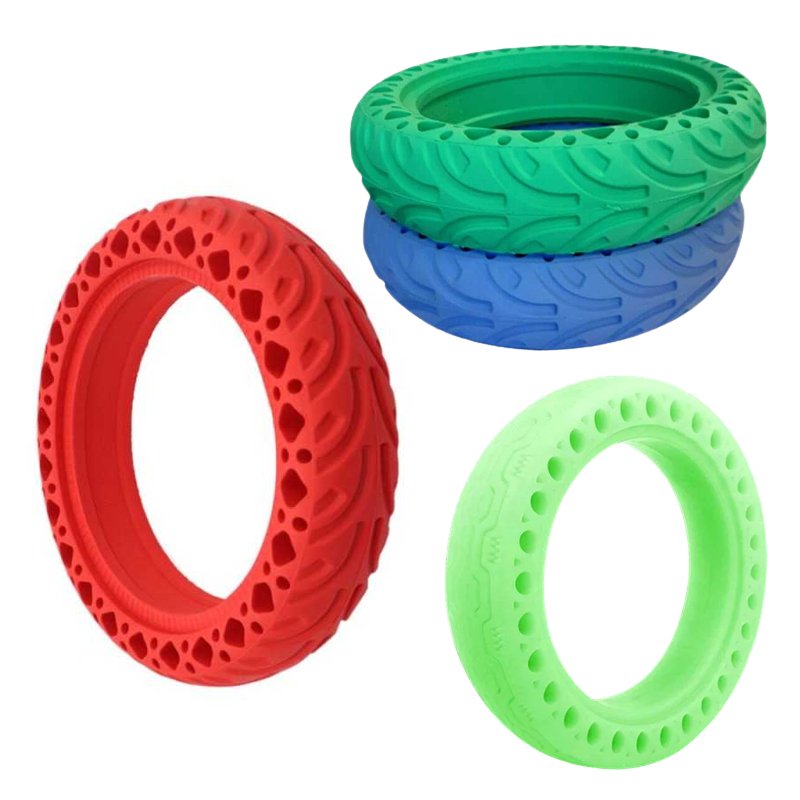 8,5" farvede punkterfri gummidæk til el-løbehjul - M365 PRO - Grøn