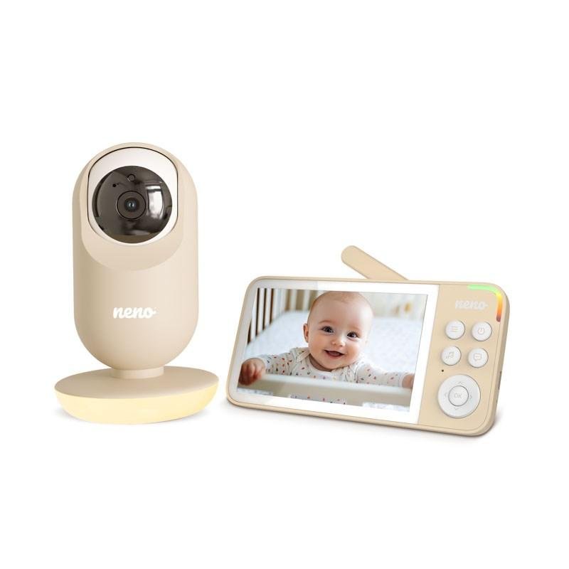 neno Vedo Cream babyalarm med kamera og 5" skærm trådløs modtager